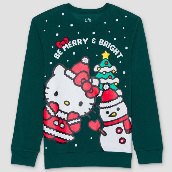 Sanrio Other - XXL - Mens Merry Pom Hello Kitty Sweatshirt - Christmas Green